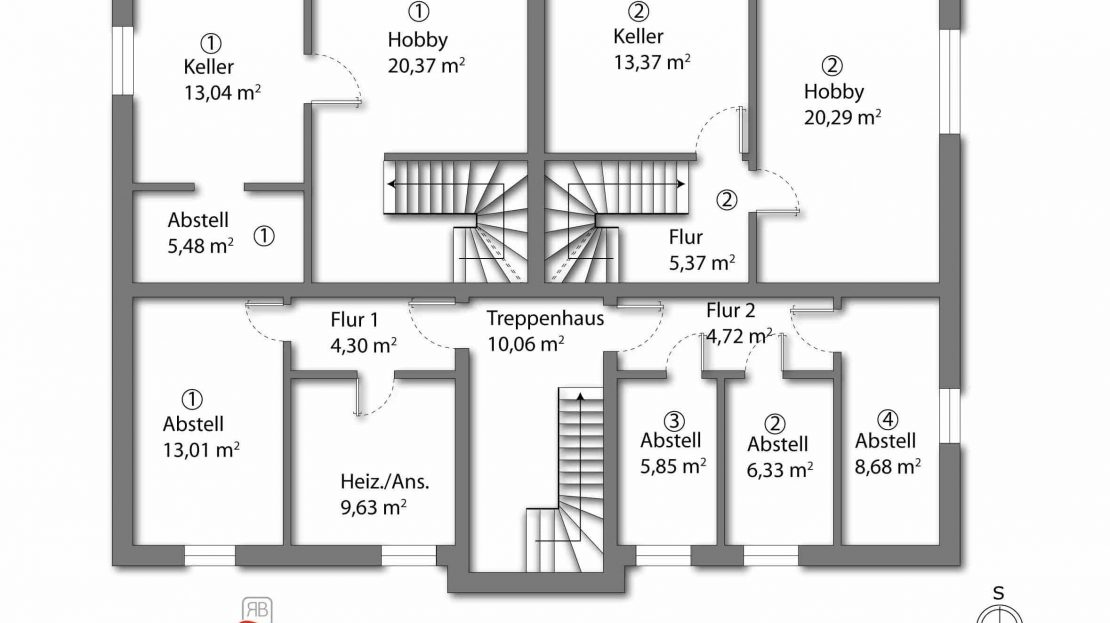 Keller-/Untergeschoss - Wohnung Nr. 1